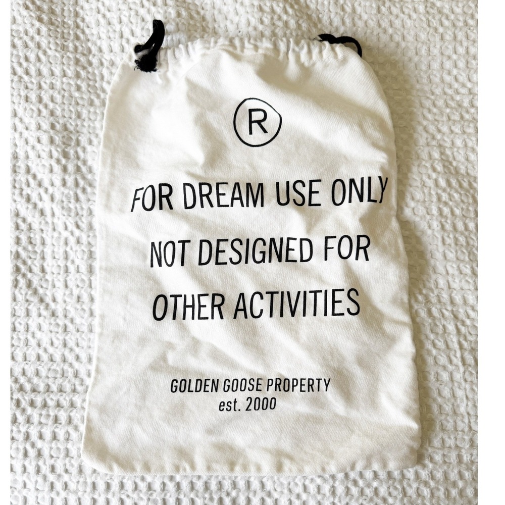Golden Goose Dust Bag Deluxe Brand White Cotton For Dream Use Only Sneaker Italy